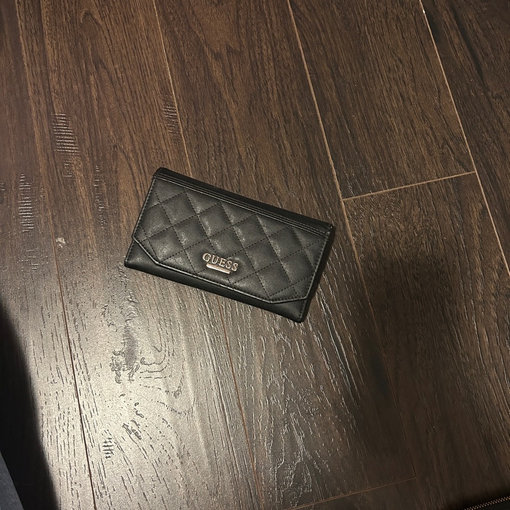 GUESS Black Quilted Clutch